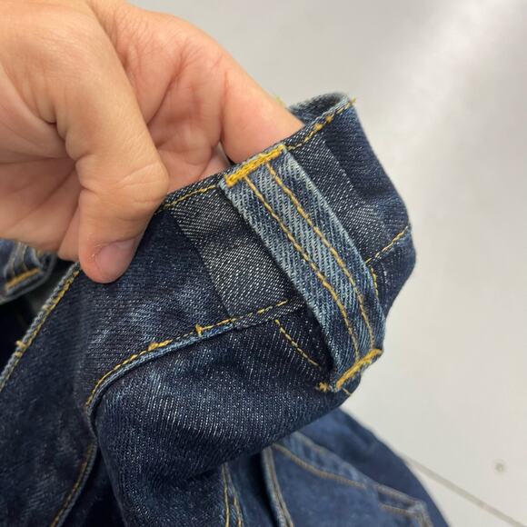 VTG Y2K Fubu Dark Blue Wash Baggy Wide Leg Carpenter Jeans Skater SZ 31x33 - Picture 5 of 7